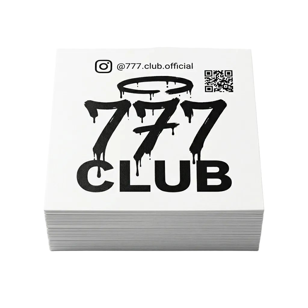 77̶7 CLUB Official Streetwear Sticker - 3x3 Square Vinyl Decal - Limited Edition